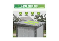 Aecojoy Tall Resin Outdoor Storage Cabinet Waterproof with Adjustable Shelves, Vertical Plastic Storage Shed