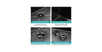 flynama 25x22x9inch Gunmetal Black Kitchen Sink Drop In Stainless Steel 16 Gauge Topmount