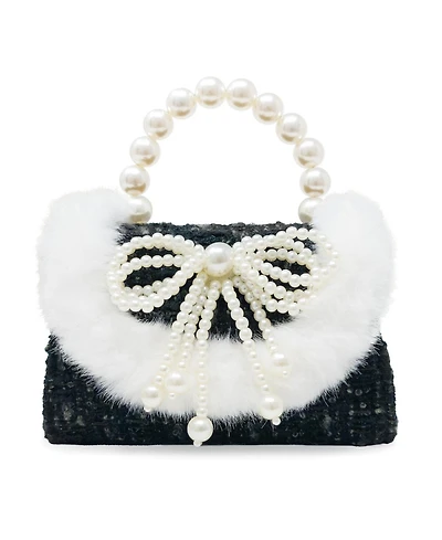 Puttisu Girls Pearl Ribbon Handbag