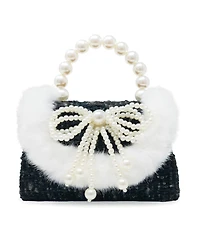 Puttisu Girls Pearl Ribbon Handbag
