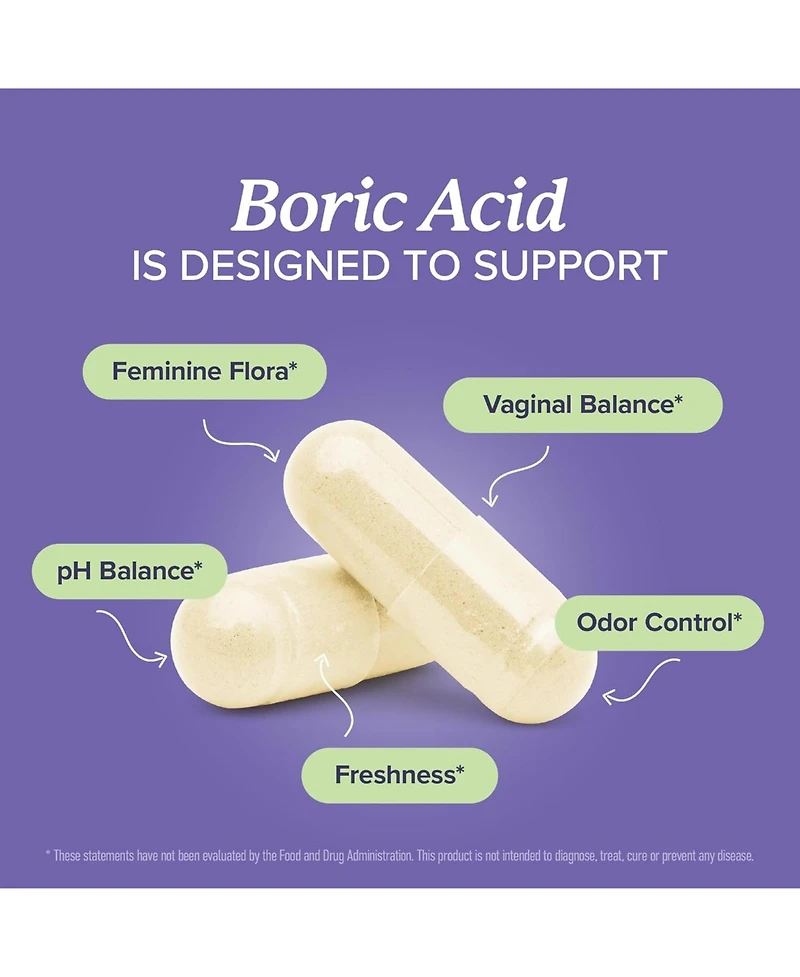 SMNutrition Boric Acid Capsules, 30ct
