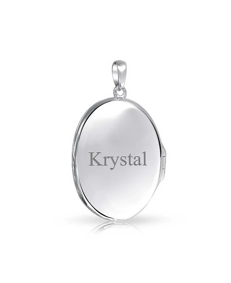 Bling Jewelry Victorian Style Blue Black White Loving Family Mother Child Cameo Locket Pendant Necklace Sterling Silver