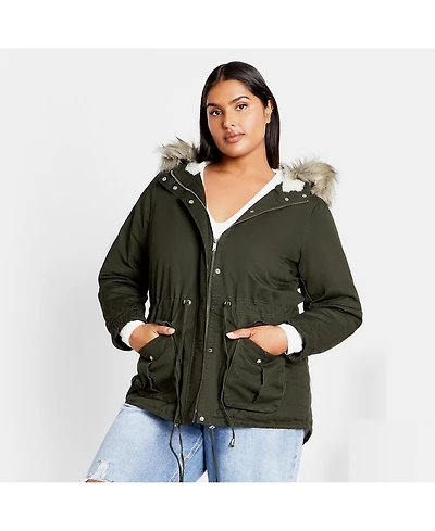 City Chic Women's Explorer Parka