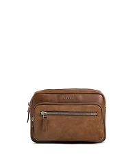 Velez Bright Leather Crossbody Bag with Suede Detail