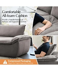 Hulala Home Enrique Modern 90"W Oversized Compressed High-density Foam Sofa and No Assembly Needed