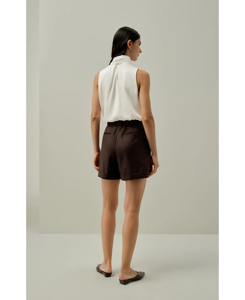 Lilysilk Women's Sleeveless Tie-Neck Silk Blouse