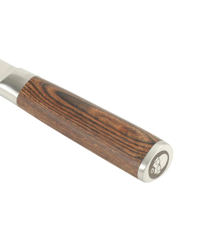 Babish 4-Piece 1.4116 German Stainless Steel Steak Knife Set with Dark Pakka Wood Handles Full-Tang Knives for Dining & Everyday Table Use