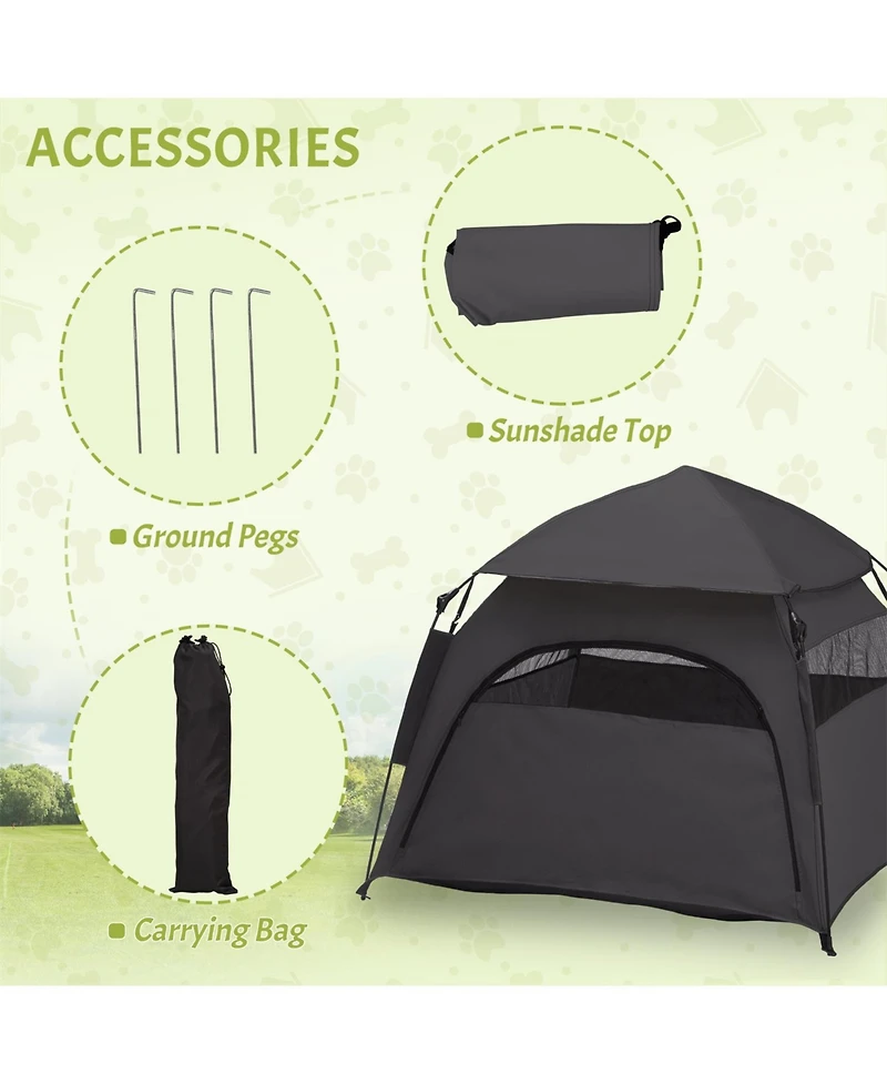 Aostirmotor Tent with Carry Bag, for Beach in Dark Gray