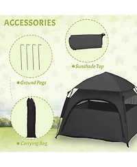 Aostirmotor Tent with Carry Bag, for Beach in Dark Gray