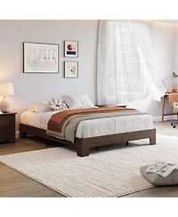 gaomon Easy Assembly Full Platform Bed Frame Space Saving, for Living Room