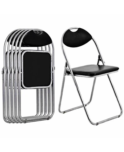 Costway U Shape Folding Chairs Furniture Home Outdoor Picnic Portable
