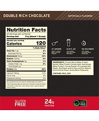 Optimum Nutrition Gold Standard 100% Whey Protein Double Rich Chocolate Protein Powder Drink Mix 24.05 oz