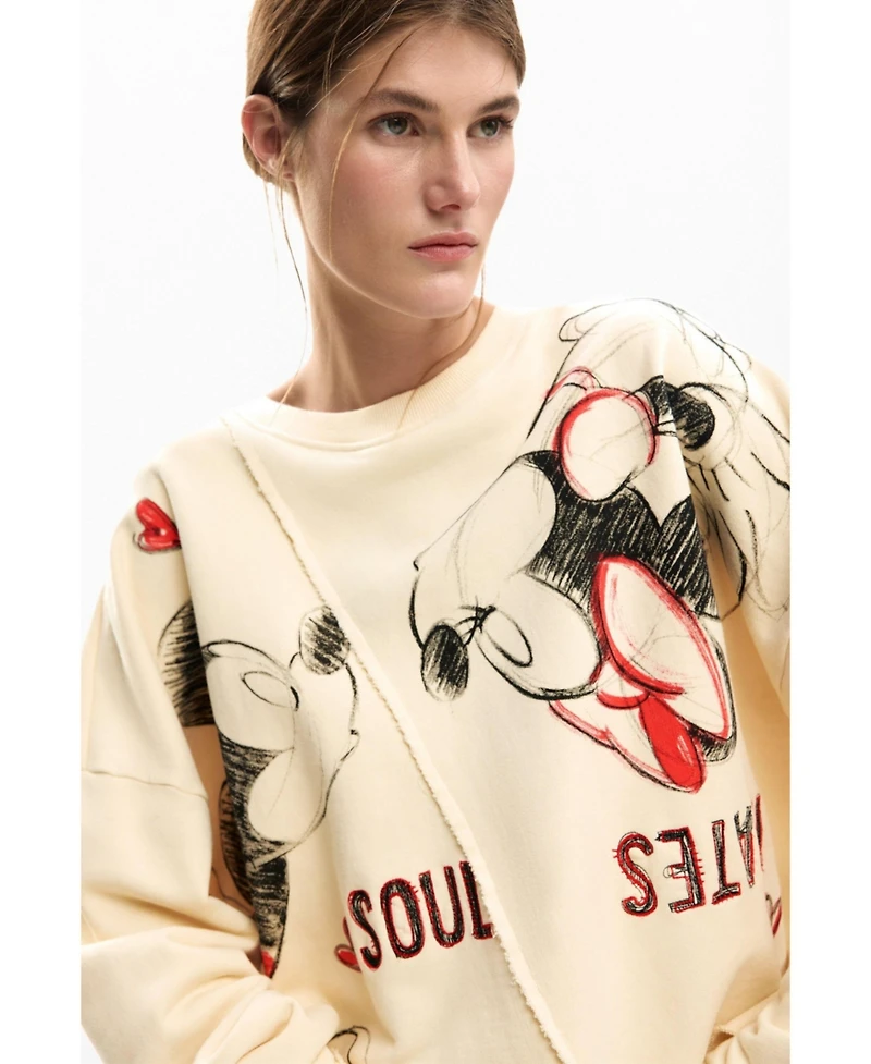 Desigual Women's Mickey and Minnie Mouse sweatshirt