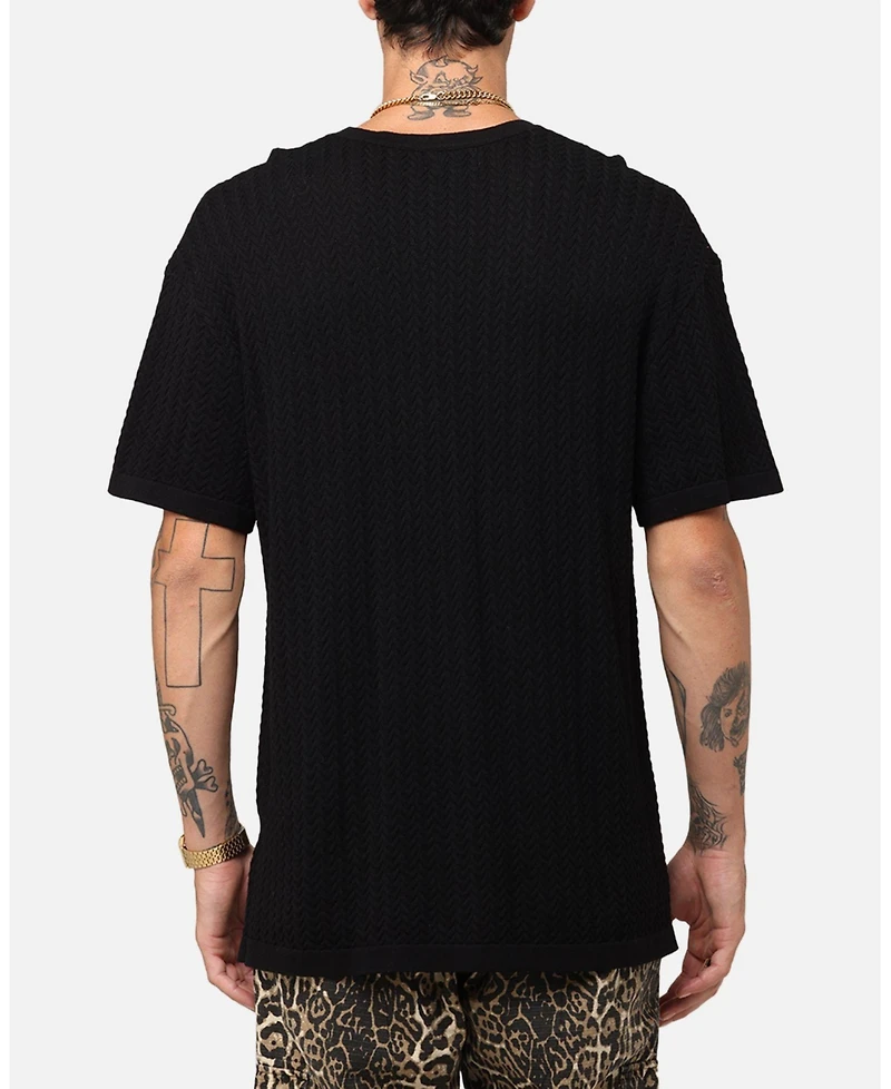 Xxiii Men's Hampton Knit T-Shirt Black