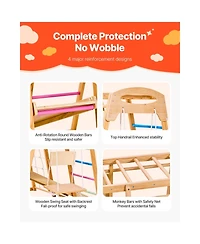 Slickblue 9-in-1 Toddler Indoor Jungle Gym with Climbing and Play Features