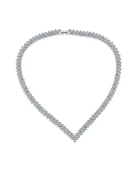 Bling Jewelry Art Deco Style Cubic Zirconia Statement Cz Collar Statement V Decollete Necklace