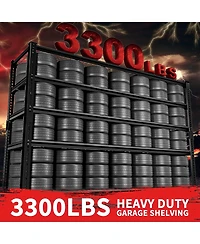 Lovmor 5-Tier 48 in W x 72 in H x 18 in D Adjustable Heavy Duty Metal Shelving Unit