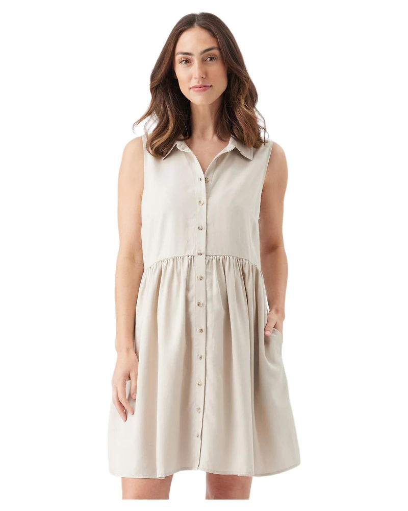 Ripe Maternity Chloe Tencel Dress Sand