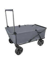 Zenithen Jumbo Folding Portable Wagon with Terrain Wheels, Grey