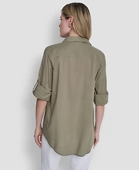 Dkny Women's Collared Neck Shirt