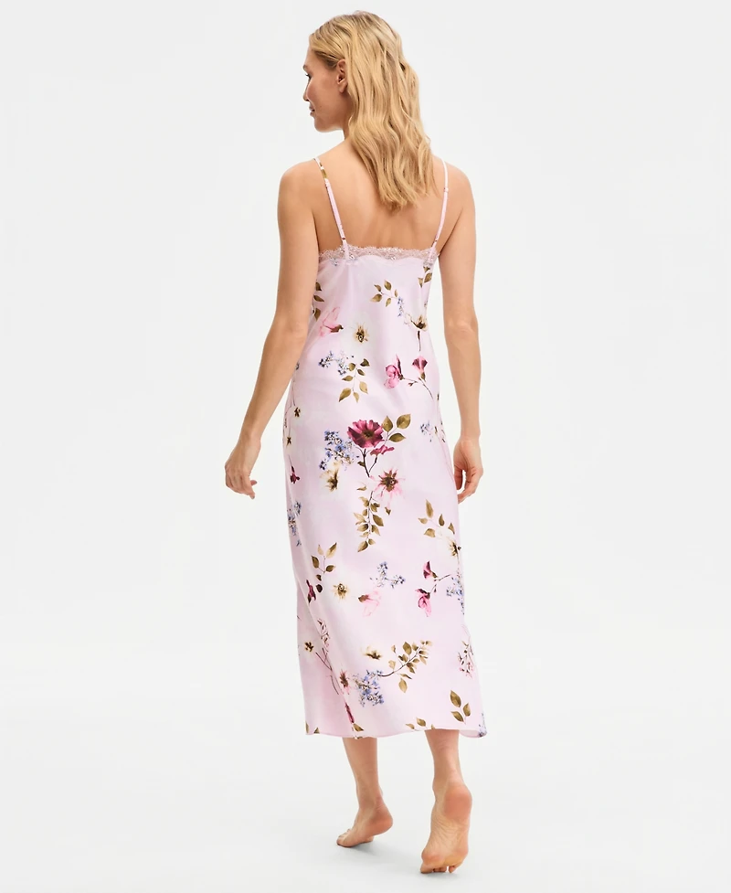 I.n.c. International Concepts Women's Lace-Trim Satin Nightgown