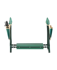 Mecale Garden Kneeler & Seat, 6" Wide Kneeling Pad, Heavy-Duty Folding Garden Stool with 2 Tool Bags, Portable Garden Bench