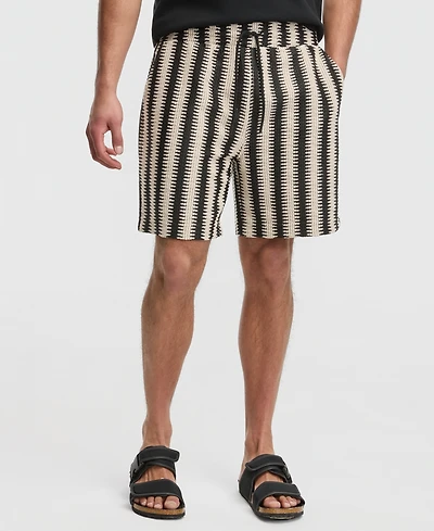 Mode of One Men's Relaxed-Fit Crochet Knit Shorts, Macy's Exclusive