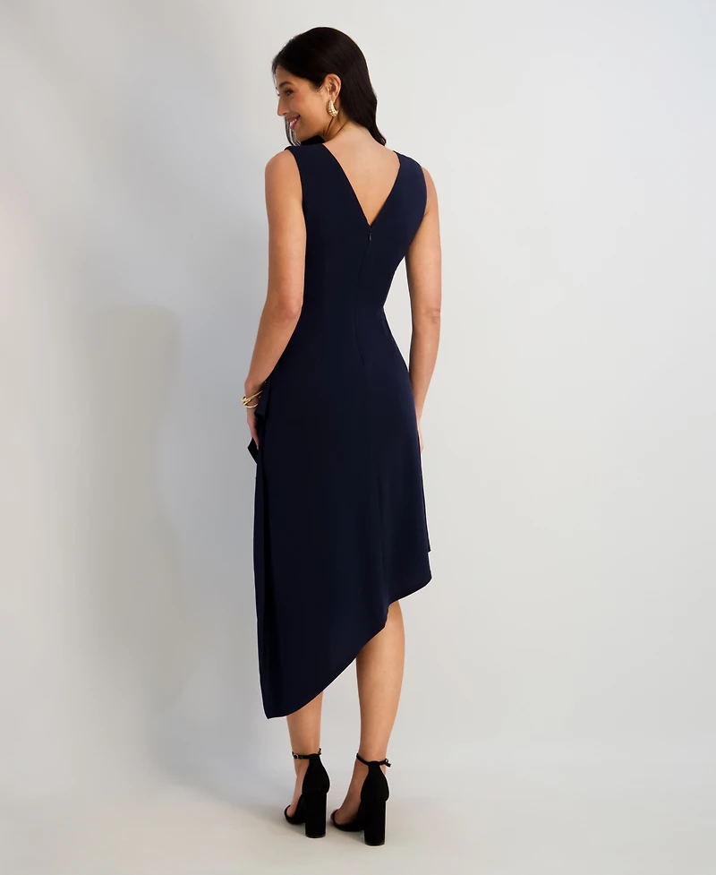 kensie Women's Asymmetrical Midi Dress