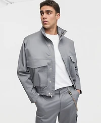 Mode of One Men's Relaxed-Fit Stretch Twill Utility Jacket, Macy's Exclusive