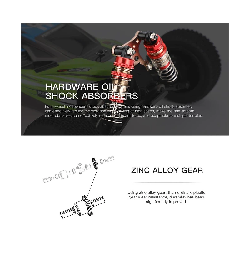 Bruce & Shark 1:14 Scale 37 Mph High-Speed Rc Car, 4WD Off-Road Monster Truck with 2.4GHz Remote & Led Lights