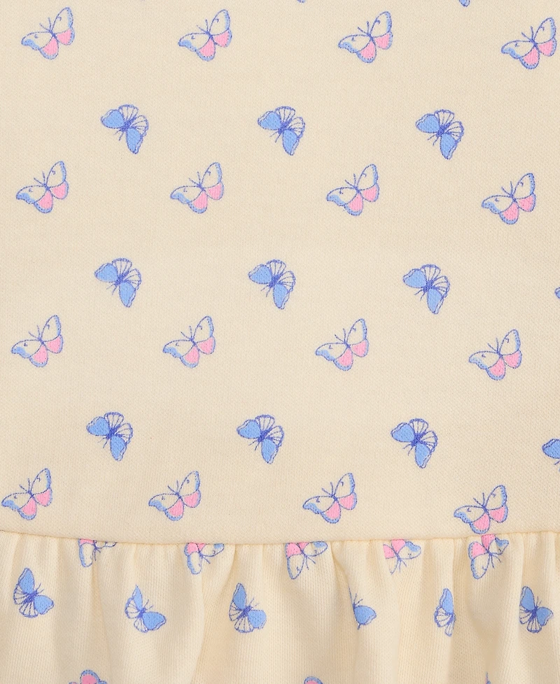 First Impressions Baby Girls' 3M-24M Mix and Match Butterfly-Print Peplum T-Shirt, Macy's Exclusive