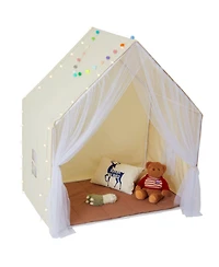 Mecale Kids Play Tent, Ages 1-5, Includes Mat & Tent Light, Windowed Indoor/Outdoor Yurt Tent