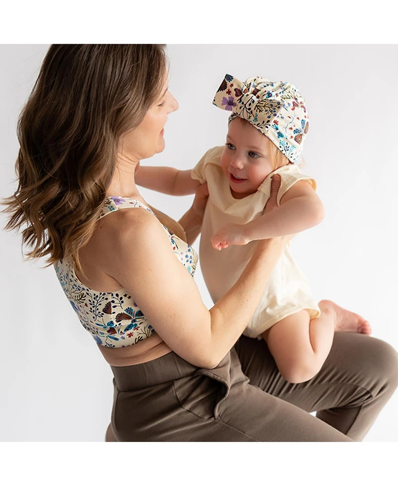 Mightly Baby Girls Fair Trade Organic Cotton Bow Turban