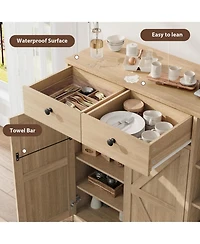 gaomon Shoe Storage Cabinet with Doors and Drawers, 42'' Tall Modern Shoe Cabinet with 3 Adjustable Shelves and Stable Base