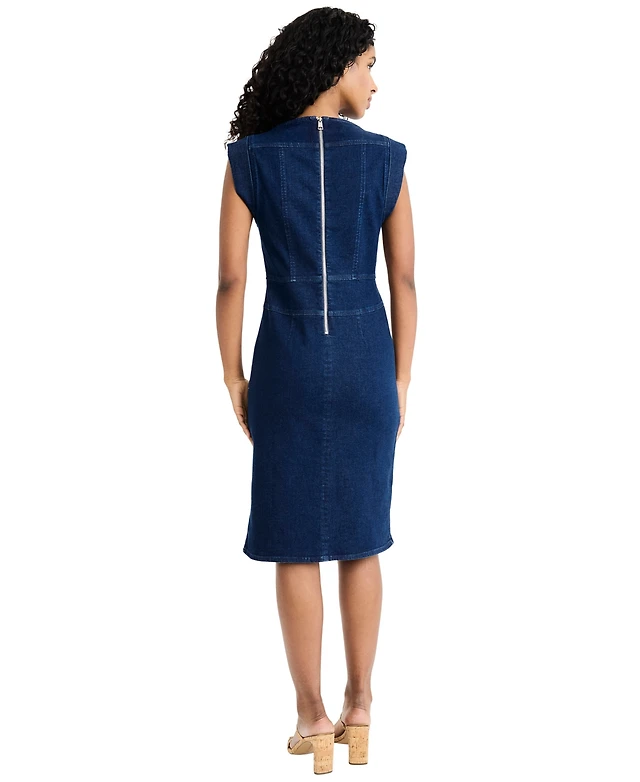 the a&f mila denim midi dress Abercrombie & Fitch The A&F Mila Denim Midi Dress