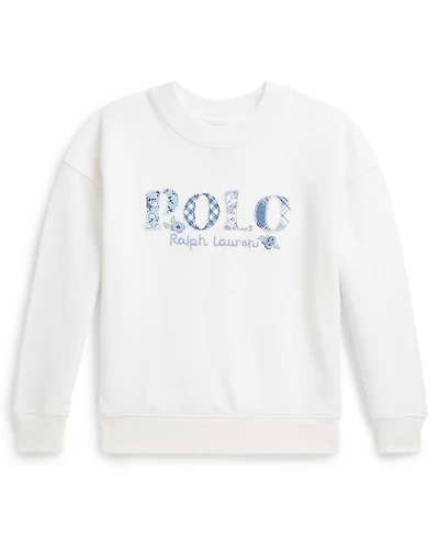 Polo Ralph Lauren Girls' 2T-6X Logo Crewneck Sweatshirt