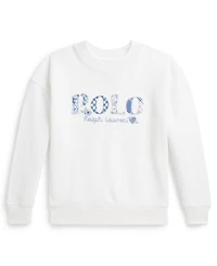 Polo Ralph Lauren Girls' 2T-6X Logo Crewneck Sweatshirt