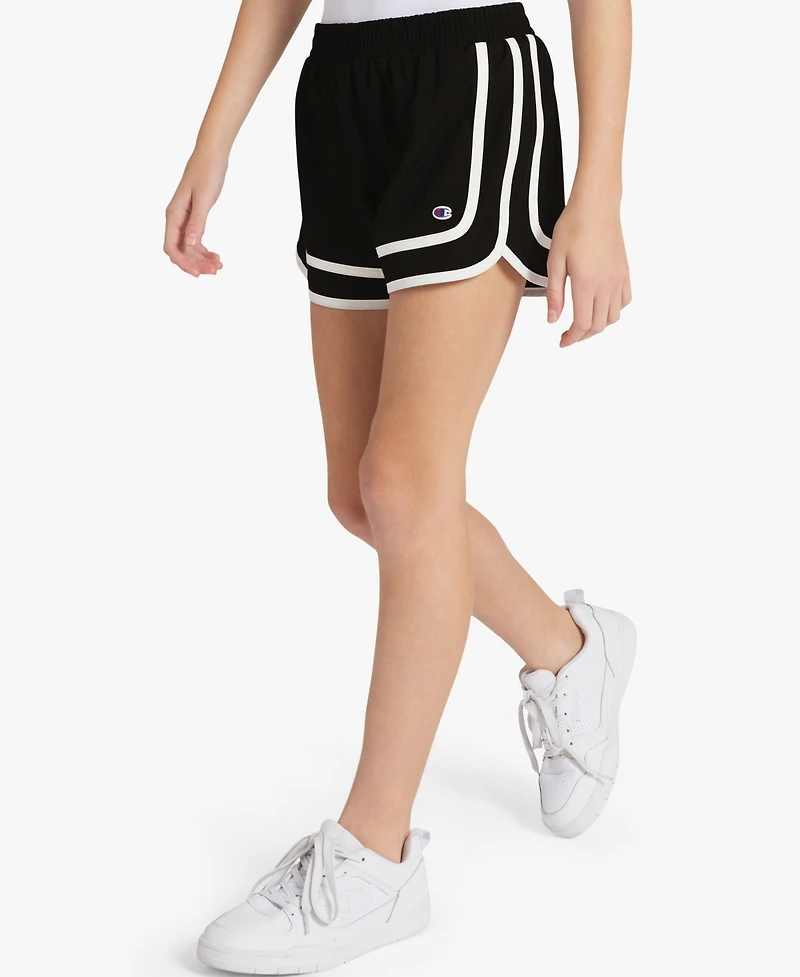 Champion Girls' 7-16 Two-Tone Varsity Pull-On Shorts