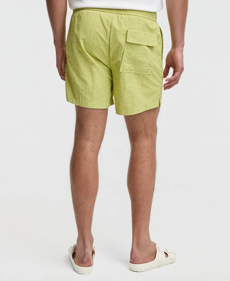 Mode of One Men's Zigzag Geo 5" Swim Trunks, Macy's Exclusive