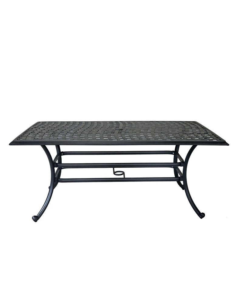 Mondawe 6 - Person 68" Long Aluminum Dining Set,6 Dining Arm Chairs & 1 Rectangular Table