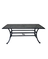 Mondawe 6 - Person 68" Long Aluminum Dining Set,6 Dining Arm Chairs & 1 Rectangular Table