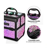 Byootique Makeup Train Case Kit with Cube Case Cosmetic Organizer Mermaid