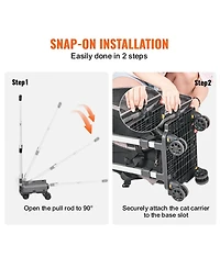 Aostirmotor Cat Travel Carrier with Removable Wheels for Under 18LBS