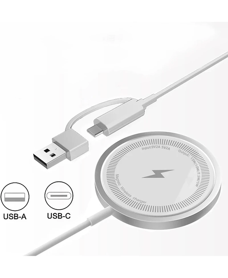 Risokeys 15W Max Fast Wireless Charging Pad, Magsafe Wireless Charger Compatible with iPhone 16/16Pro /16 Pro Max/iPhone 15/15Pro/15 Plus(White)