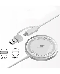 Risokeys 15W Max Fast Wireless Charging Pad, Magsafe Wireless Charger Compatible with iPhone 16/16Pro /16 Pro Max/iPhone 15/15Pro/15 Plus(White)