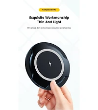 Risokeys Maximum 15W wireless charger, compatible with smartphones and headphones, provides fast charging for mobile phones Apple Huawei phones