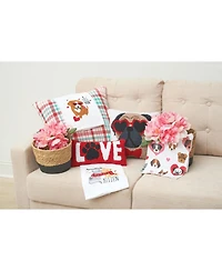 C&F Home 6" x 12 Valentine's Day "Love" Dog Paw Hooked Accent Throw Pillow