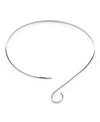 Bling Jewelry Modern S Swirl Geometric Collar Choker Statement Necklace .925 Silver Sterling