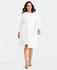 Kasper Plus Bonded Lace Topper Jacket