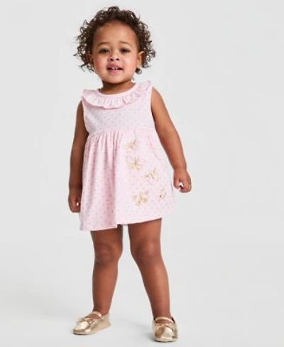 First Impressions Baby Girls Butterfly Sunsuit Soft Sole Metallic Ballet Flats Macys Exclusive